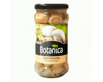 Грибы маринованные шампиньоны целые Botanica 580 мл 5 шт
